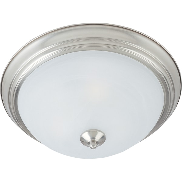 Maxim Lighting Essentials 3-Light 15.5" Wide Satin Nickel Flush Mount Light 5842MRSN - main